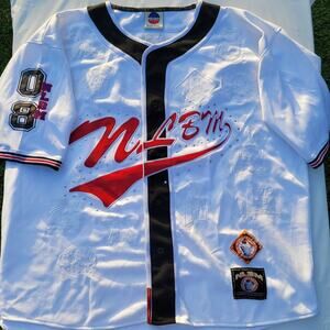 Negro Leagues Baseball Museum Jersey Men's 4XL White NLBM Baseball J-HEAD Button